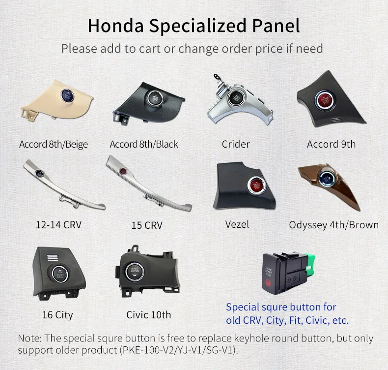 一键启动35本田面板