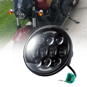 

80W 5.75 5-3/4 Inch Round LED Projection Headlight for Dyna Motorcycles Light H4 H13 Led Headlight