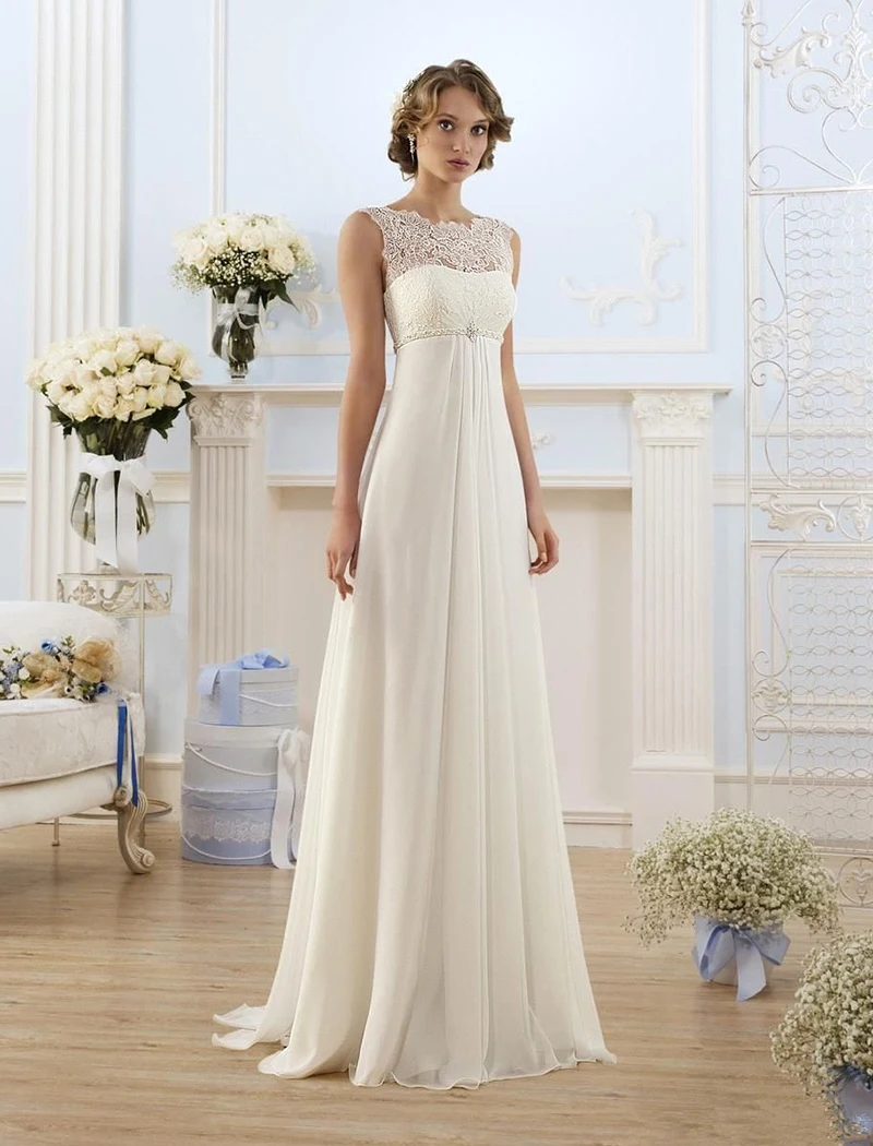 Женское шифоновое платье Ruby Bridal Пляжное свадебное трапециевидной формы со