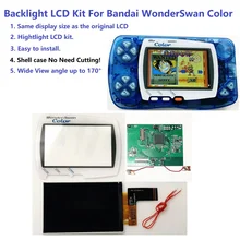 Wsc hightlight ips tela lcd kit luz de fundo brilho para bandai wonderswan cor para maravilha cisne cor jogo console