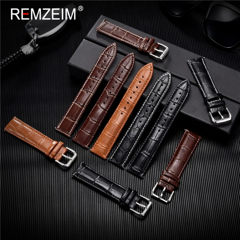 Ремешок REMZEIM из телячьей кожи универсальный браслет для наручных часов с