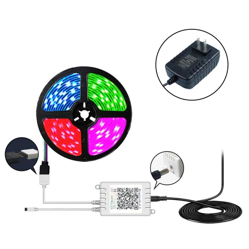Водонепроницаемая светодиодная лента 110 В/220 В 5050RGB гибсветильник Светодиодная с