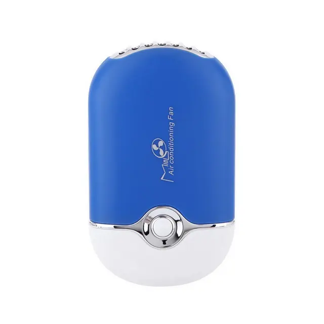 USB Mini Fan Air Conditioning Blower Quick Dryer For Eyelash Extension & Nail Polish Rechargeable Quick Dry Pocket Cooling Fan blue