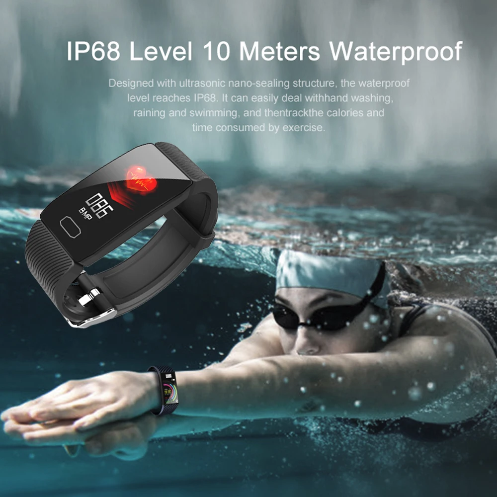 Q1 Новая мода Smartband и браслет и умные часы Обнаружение сердечного ритма шаг подсчета Bluetooth 4,0 для спорта на приводе