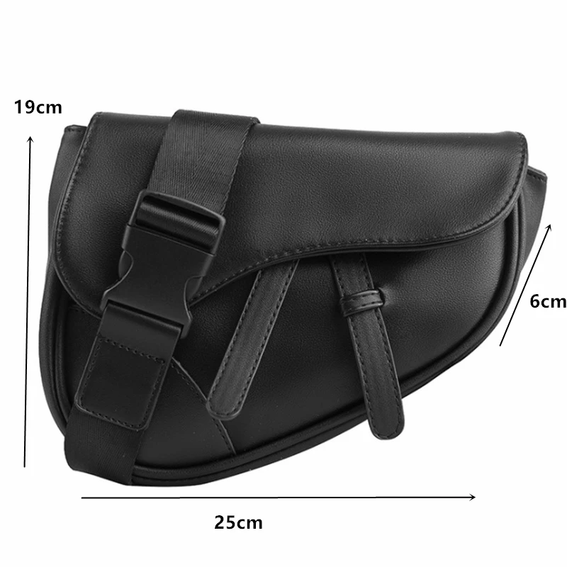 NYKKOLA Sling Bag Fashion Saddle Bag Leather Crossbody Backpack Daypack for Men & Women