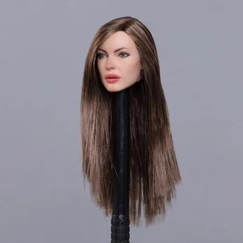 

In stock GC031 1/6 European Women Head Models with Long Straight Hair for 12''Bodies Figures Toys Gifts DIY
