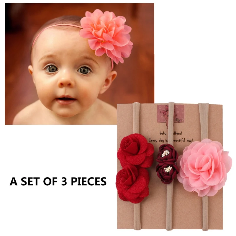 

3pcs set Baby Girl Headband Multi Colors Newborn Bows Head Bandage Toddlers Headwear Hair Band Infant Clothing Accessories z