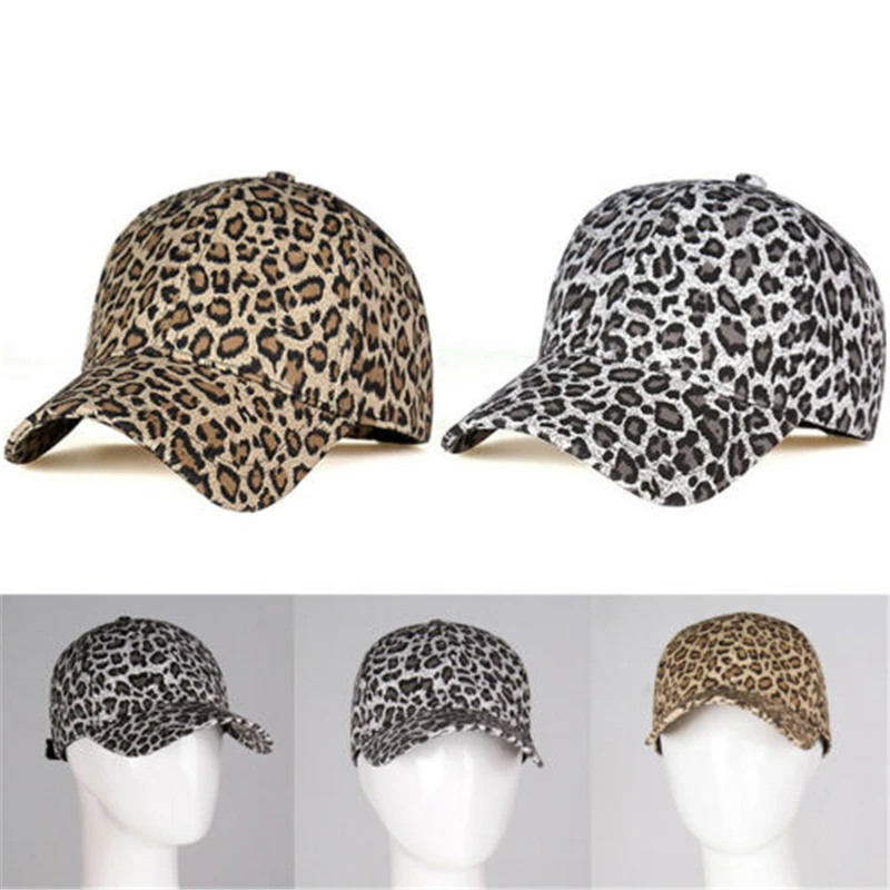 cheetah print baseball cap