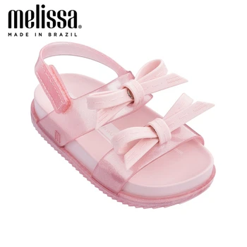 

Mini Melissa Girls Bow Jelly Shoes Cosmic Sandal + Princess Boy Sandals Bow Shoes Melissa Sandals Kids Non-slip Toddler