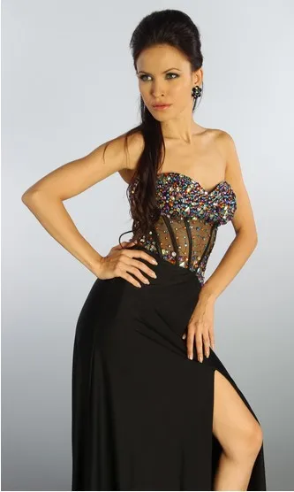 Платье с высоким разрезом, обнаженное бисером, vestidos formales, длинное Открытое платье, Кристальное, черное, сексуальное, красное платье для выпускного подружки невесты