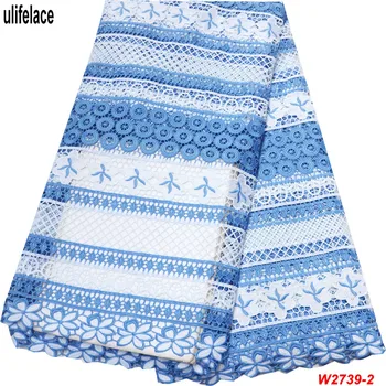 

New Arrival African Lace Fabrics High Quality Cord Guipure Lace Fabric Women Nigerian Water Soluble Wedding Lace Fabrcs W2-737