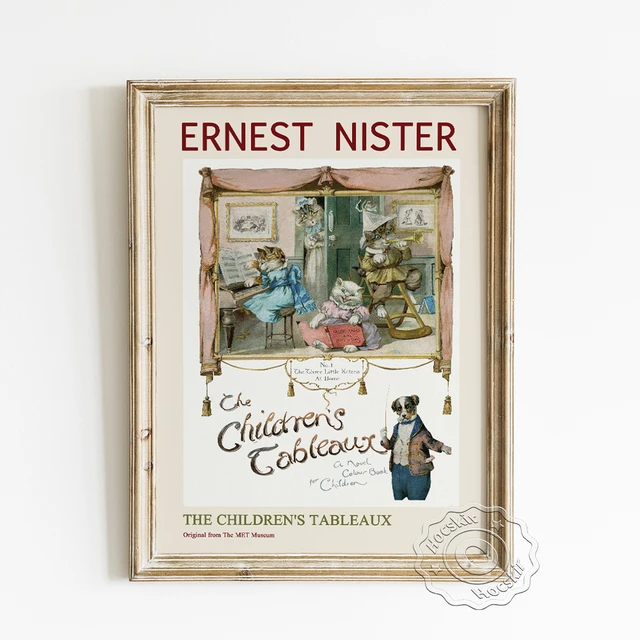 Ernest – affiche de livres pour enfants, tableau mural pour enfants,  Portrait de jolis chats, imprimés artistiques, décoration de maison, cadeau  pour enfant - AliExpress