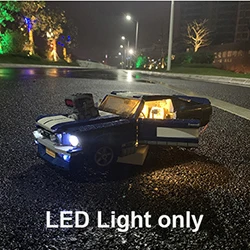 Lepinblocks 21047, Ford Mustang, автомобиль, светодиодный, создатель, expert Technic, модель 10265, строительные блоки, кирпичи, автомобильные игрушки, детские подарки, DG023 - Цвет: led light only