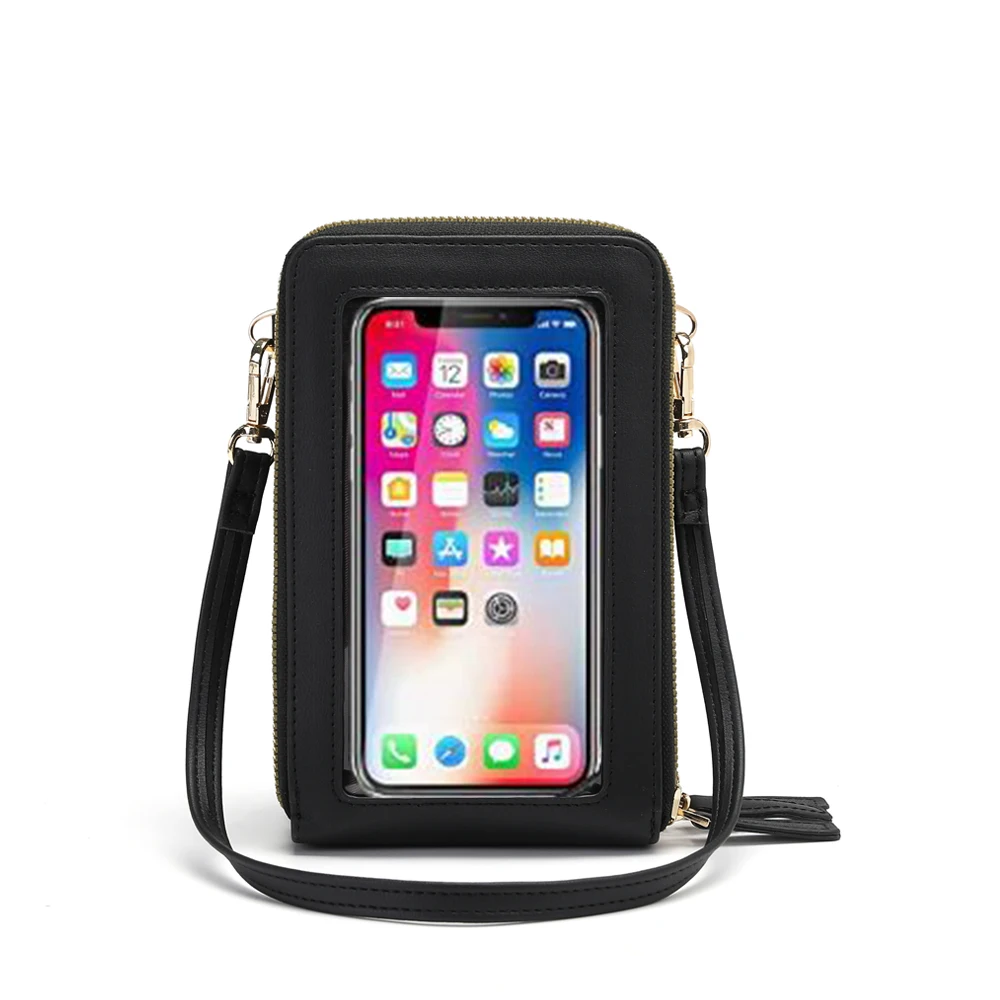 Women Crossbody Touch Screen Bag Cellphone Purse RFID Blocking Wallet Handbag with Adjustable Shoulder Strap