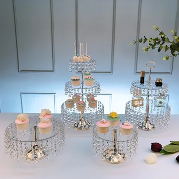 

acrylic multi-layer cake tray assembly tray wedding dessert table decoration living room dining table decoration crystal cake
