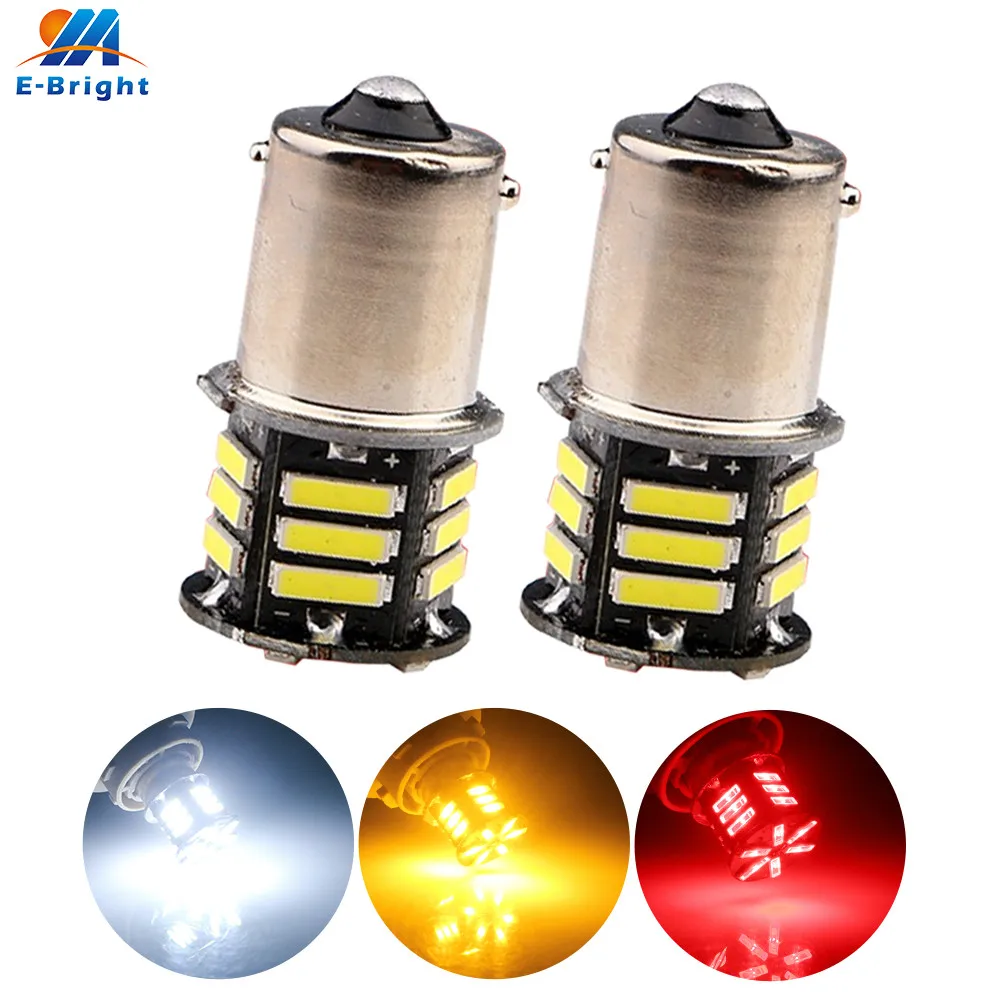 2X P21w 1156 BA15S 7014 21 SMD СВЕТОДИОДНЫЙ P21/5W 1157 BAY15D 840Lm белая автомобильная лампа заднего