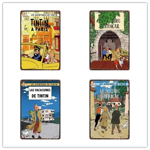 

TinTin life Vintage Tin Sign Plaque Matel Poster Wall Decor Garage Man Cave Pub Bar Gas Station
