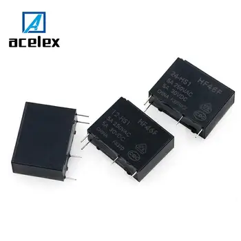 

10PCS/lot 30VDC Power Relays HF46F-005-HS1 HF46F-012-HS1 HF46F-024-HS1 5-HS1 12-HS1 24-HS1 5A 250VAC 4PIN 5V 12V 24V DC