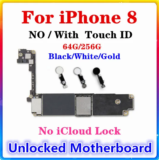 64G / 256G для iphone 8 материнская плата без/с сенсорным идентификатором оригинальная