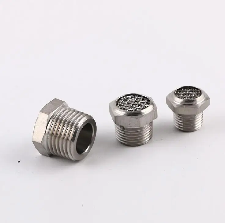 Пневматический M5 M6 1/" 1/4" 3/" 1/2" 3/" BSP из нержавеющей стали 304 воздушный компрессор глушитель