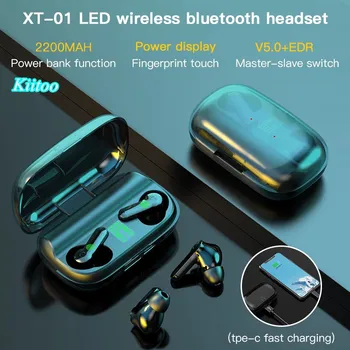 

Kiitoo TWS 5.0 Bluetooth Earphones Wireless Headphone 9D Hifi Stereo Sports Waterproof Wireless Earphone Headset With Microphone