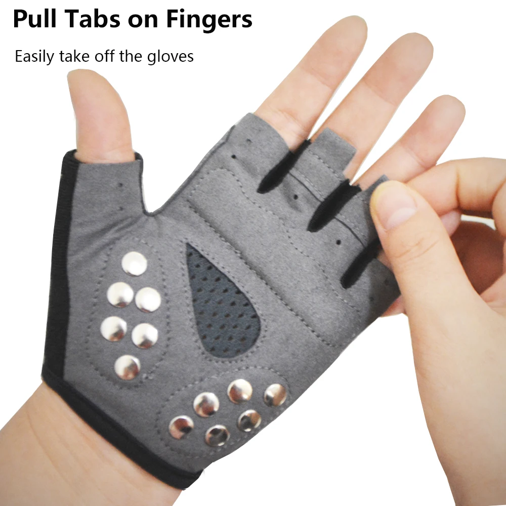 MOREOK Kids Gloves Half Finger Breathable Protective Pads Bike Cycling Skating Skateboard Gloves for Boys Girl 3-10 Years old 3