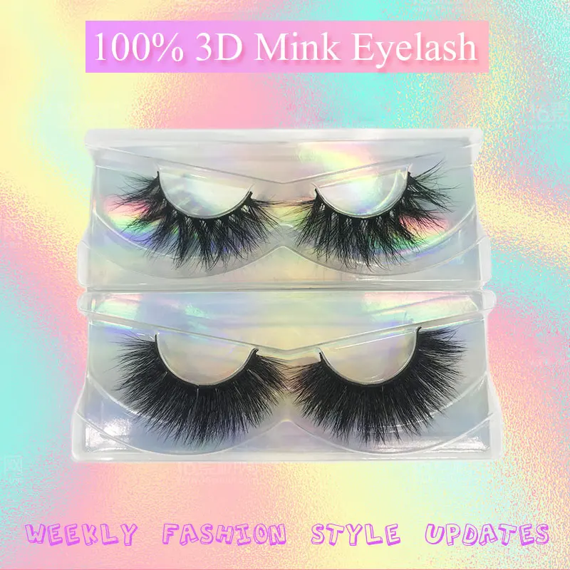 

3D Mink Lashes 100% Real Siberian False Eyelashes Natural Soft Long Mink Eyelashes Cruel-free Handmade Makeup Lashes