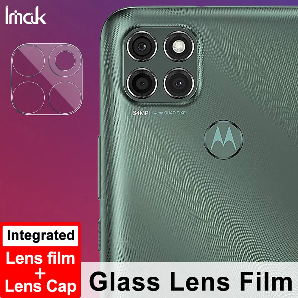 Para Motorola Moto G9 Protector de cristal templado de lente de cámara 3 Pack 