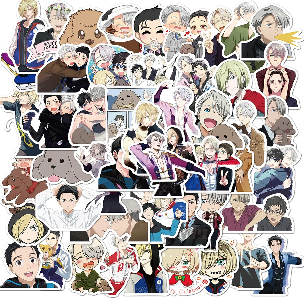 

10/30/50Pcs/Pack YURI!!! on ICE Graffiti Stickers Anime Stickers for Motorcycle Luggage Laptop Bicycle Skateboard Pegatinas