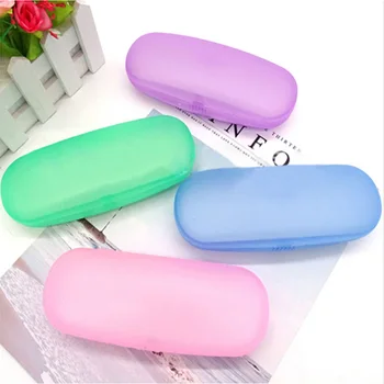 

New Scrub Translucent Glasses Case Sunglasses Storage Protection Unisex Plastic Glasses Storage Container Box Accessories