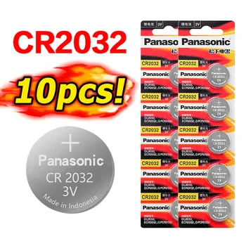 

10 pieces brand new battery for PANASONIC cr2032 3v button cell batteries for watch computer cr 2032 for toys watches