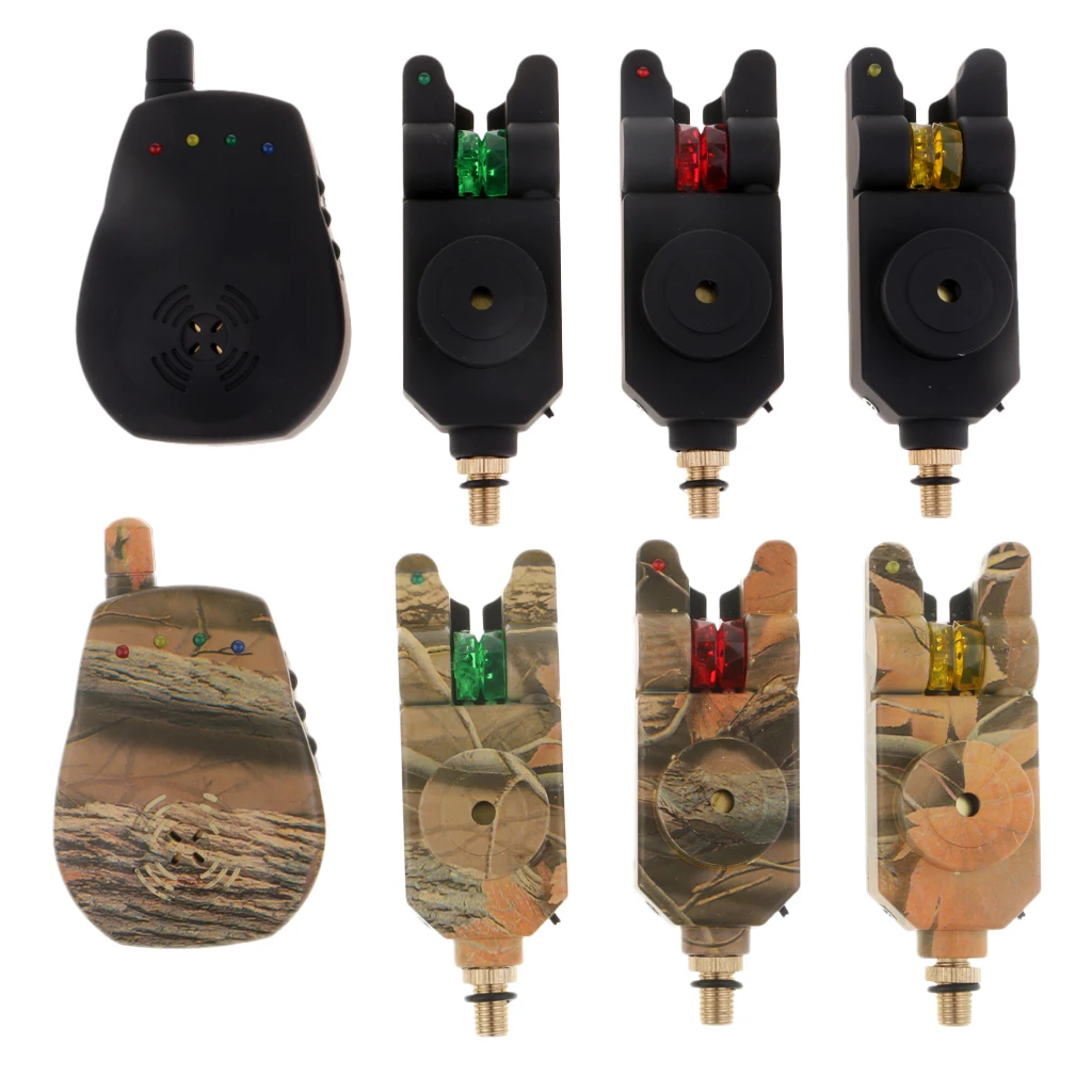 

3+1 Wireless Waterproof Bite Alarms Set with Receiver in case, Carp Fishing