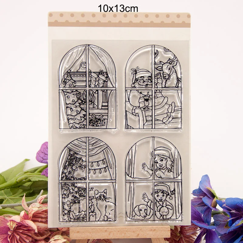 Windows Christmas Clear Stamps 1