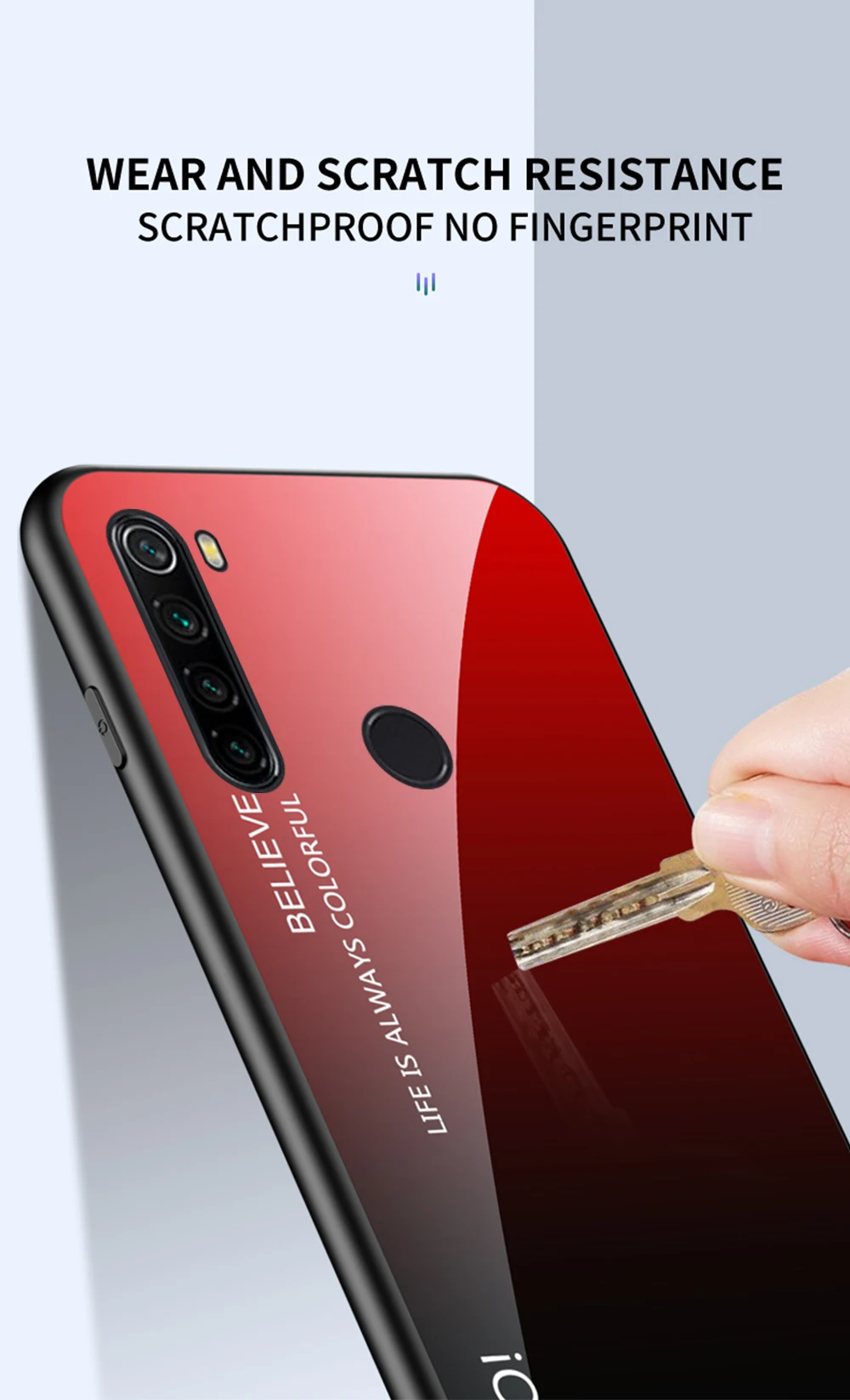 Для xiaomi redmi note 8t чехол противоударный задняя крышка градиентный чехол из закаленного стекла для redmi note 8t Global note8t note 8 Pro Чехол