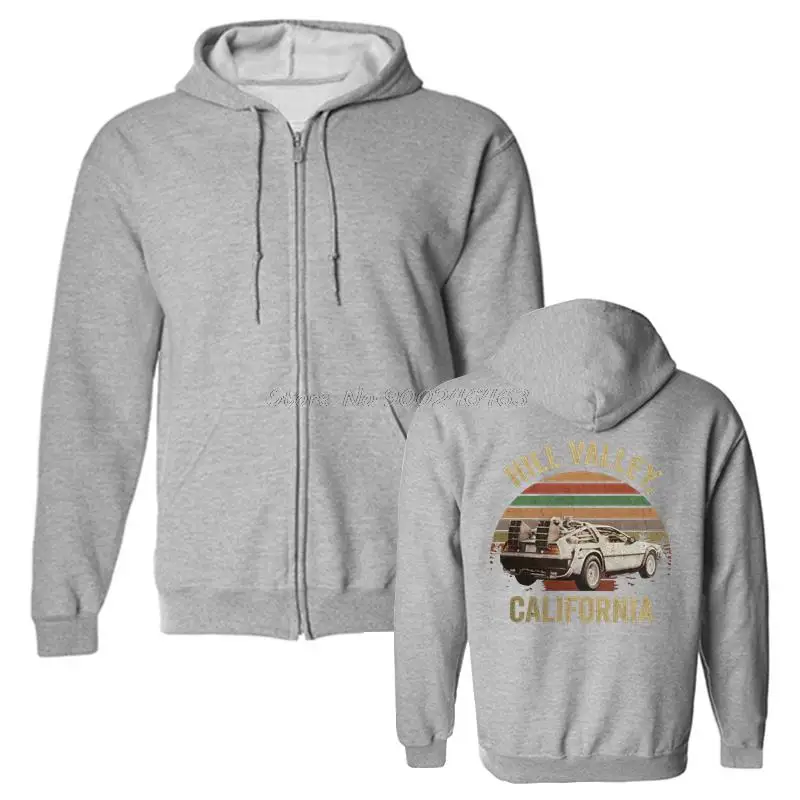 Hill Valley Hoodie, Zurück in die Zukunft Hoodie Marty Mcfly, Hill Valley, klassisches Herren-Fleece-Kapuzenpullover Harajuku Streetwear – Detail 5