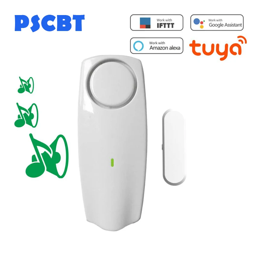 Wireless Tuya Music Window Door Sensor Smart Opening Detector Independent Alarm Alexa Google Home IFTTT for Burglar  Безопасность | Sensor  Detector -4000376776217