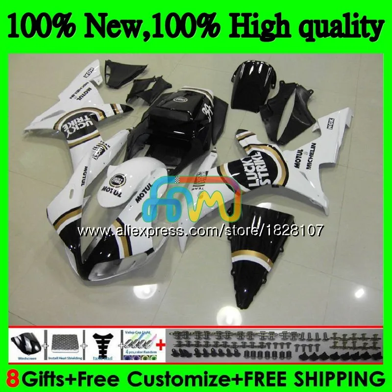 Корпус для YAMAHA YZF R 1 1000 YZF-1000 YZFR1 02 03 комплект 122BS.16 R1 1000CC YZF1000 YZF-R1 2002 2003 Lucky Strike