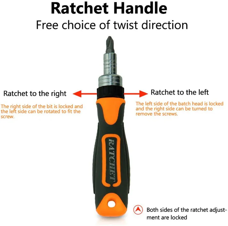 Labor Saving Ratchet Screwdriver Bit Multipurpose Tool Kit