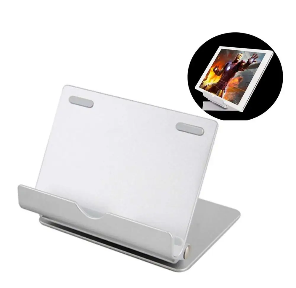 

Aluminum Alloy Adjustable Angle 360° & 90° Rotatable Foldable Tablet Phone Support Holder Desktop Stand Support Bracket