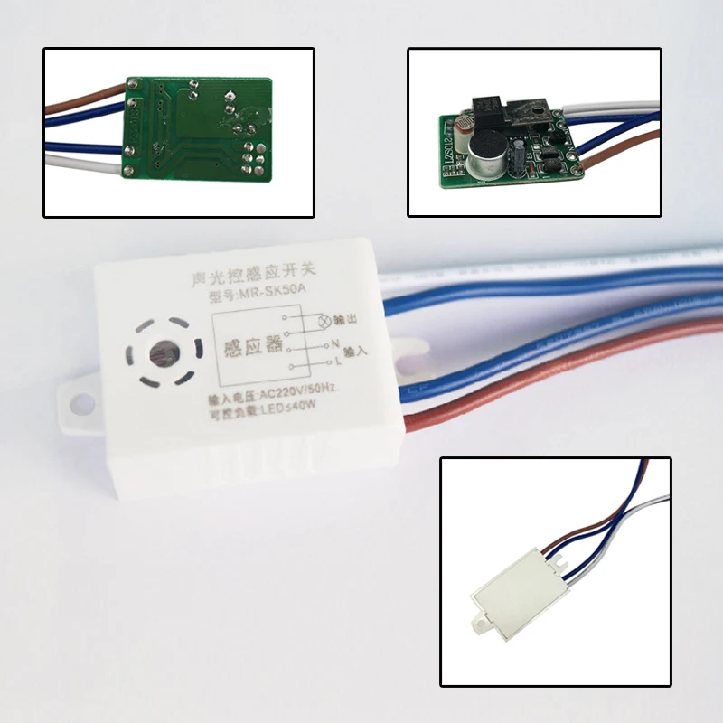 

Electrical Gadgets Tools Electrical Switch 220V 50Hz LED Sound Operated Switch Energy Sensor Voice Control Lamp Acoustic Sensor