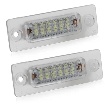 

For Transporter T5 2003-2009 License Plate Lights Auto 2Pcs 18-LED DC 12V