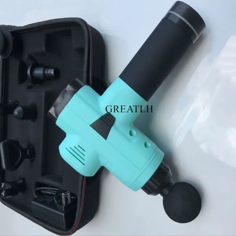 

2500 mAh Massage Gun 3 Gears 6 Heads Percussion Therapy Electric Vibrating Muscle Relax Muscle Massager tools