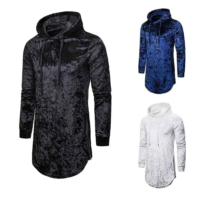 

PUIMENTIUA Regular Solid Color Hooded Sweatshirt Men's Brand Hip-Hop Male Casual Long Sleeve Male Slim Plus Size Fashion Coat