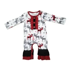 XMZ Рождественские Ползунки для новорожденных с длинными рукавами