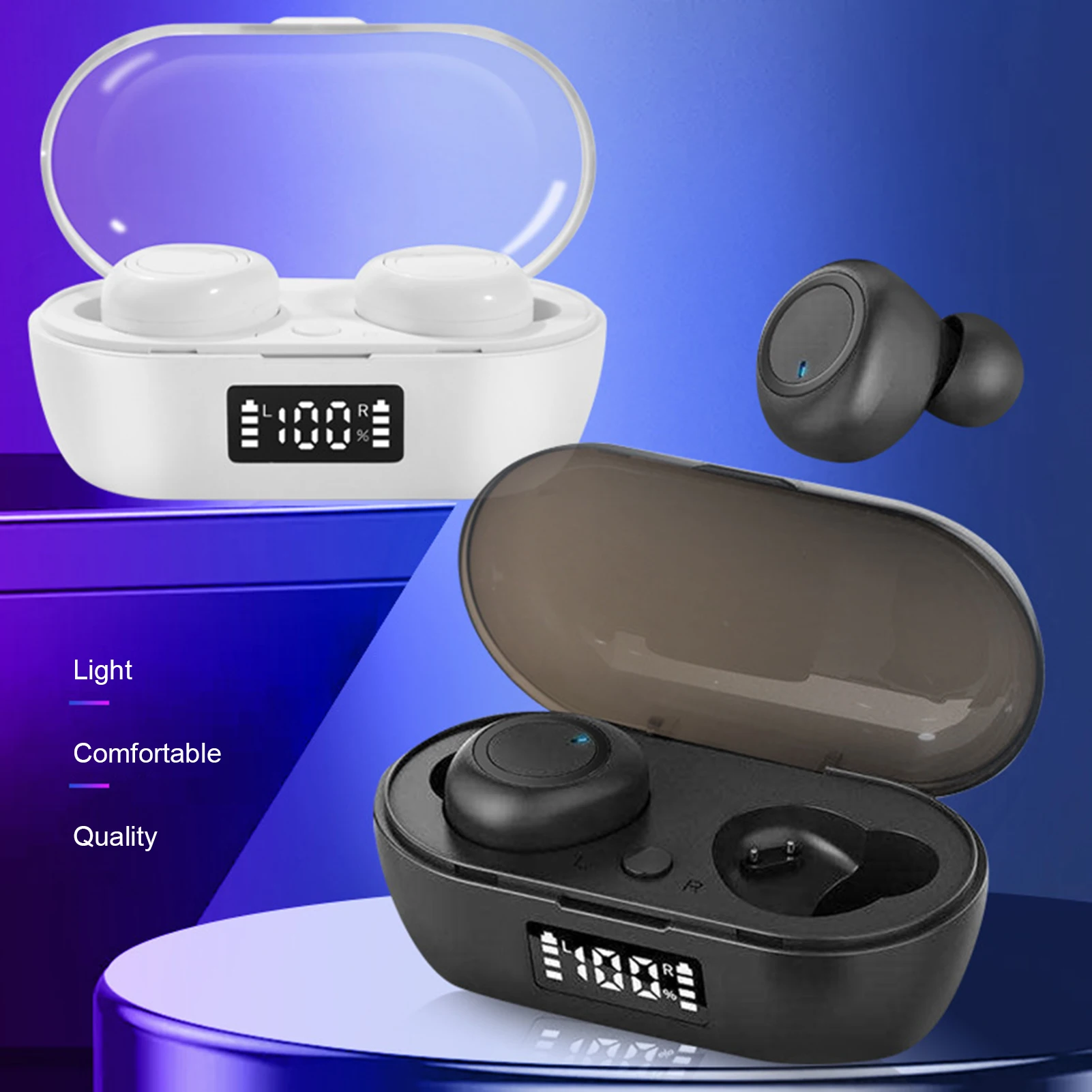 Wireless Earbuds Bluetooth 5 1 TWS S100 earphones for Samsung Xiaomi Huawei smart Phone 3D Music Sports With Double Mic