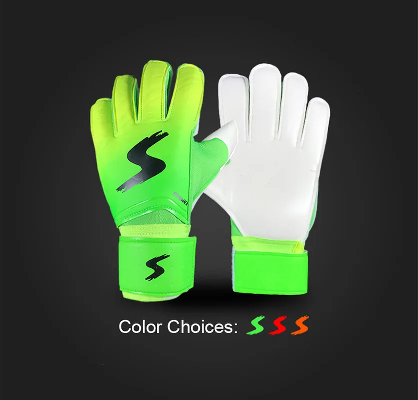 

New Style Football Goalkeeper Gloves Gradient Color Latex Gloves With Finger Guard