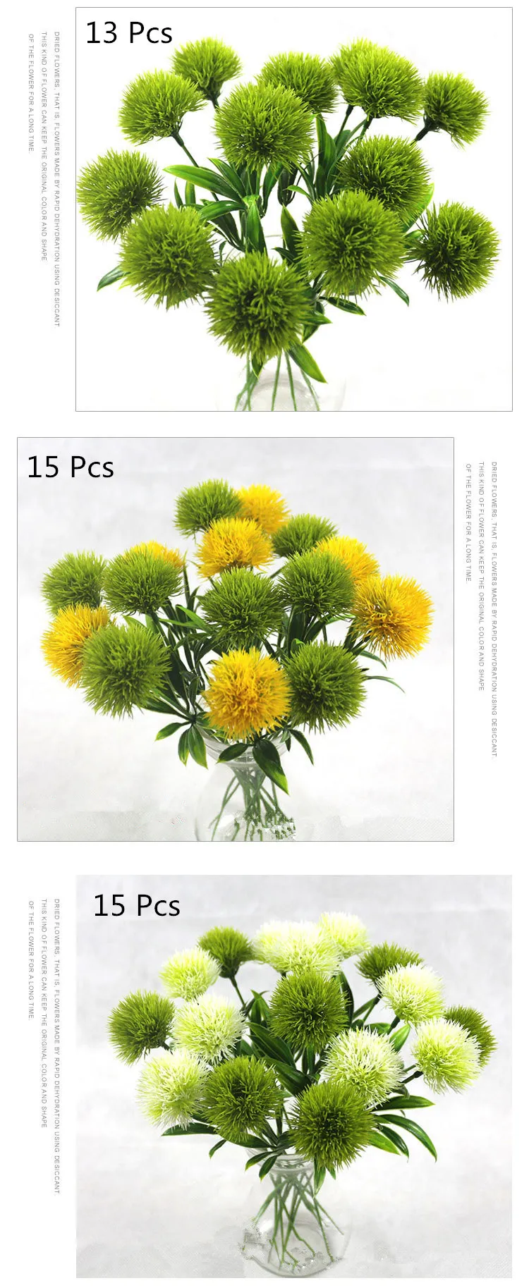 1Pcs Fake Dandelion Flowers DIY Wedding Artificial Flower Dandelion Party Christmas Decoration Festival Supplies JH145 (1)