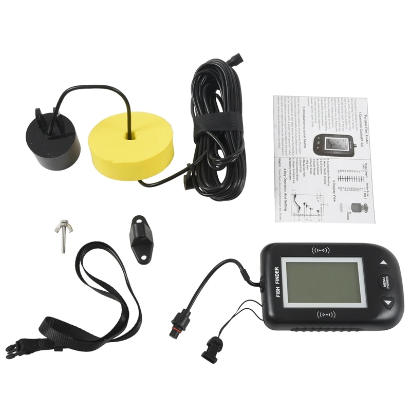 

Erchang Xf02 Portable Fish Finder 9M Wire Echo Sounder Alarm 0.6-100M Depth Transducer Sensor Sonar For Fishing