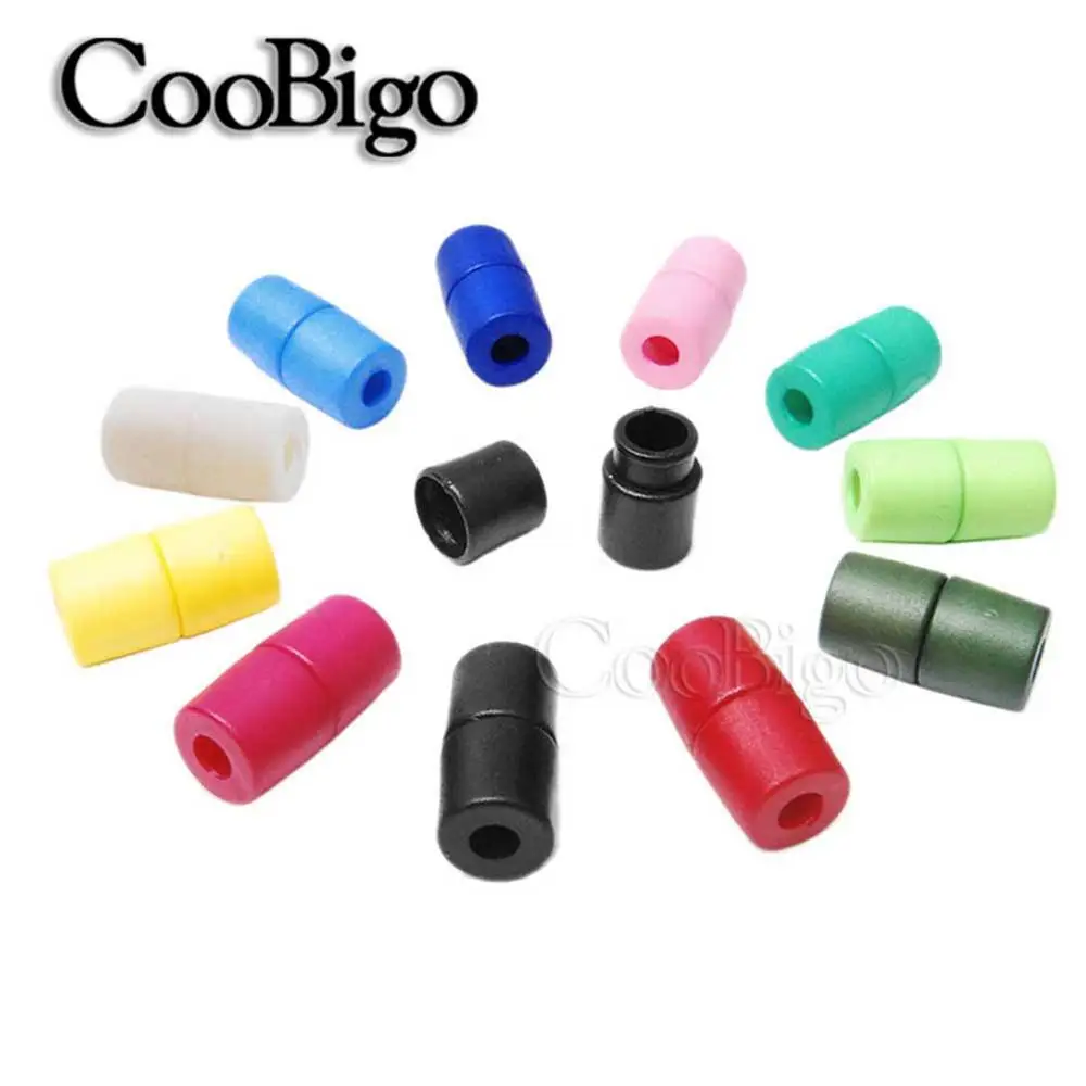 

25pcs Plastic Colorful Breakaway Safety Pop Barrel Connector Clasp Cord Lock Stopper For Paracord Ribbon Lanyards Rope Parts