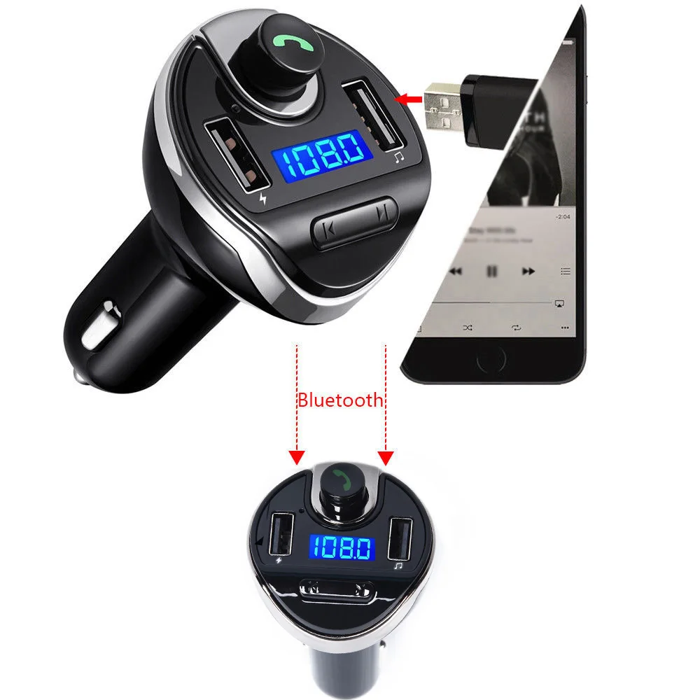 Hands-free вызов Автомобильный Bluetooth беспроводной fm-радио адаптер USB зарядное устройство SD аудио приемник MP3-плеер Автомобильная Зарядка автомобильная аудиосистема